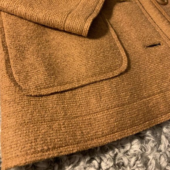 NWT - CHICOS || Polyester WOOL Caramel Button Up Warm jacket - Picture 3 of 7
